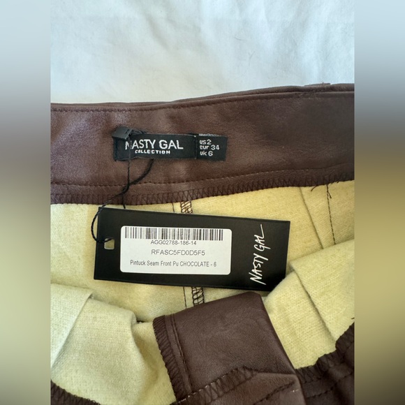 Nastygal Brown Leather Pants - Picture 5 of 5
